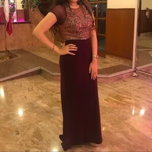 Burgundy formal dress